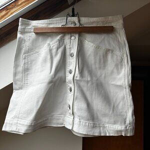 Madewell white denim skirt